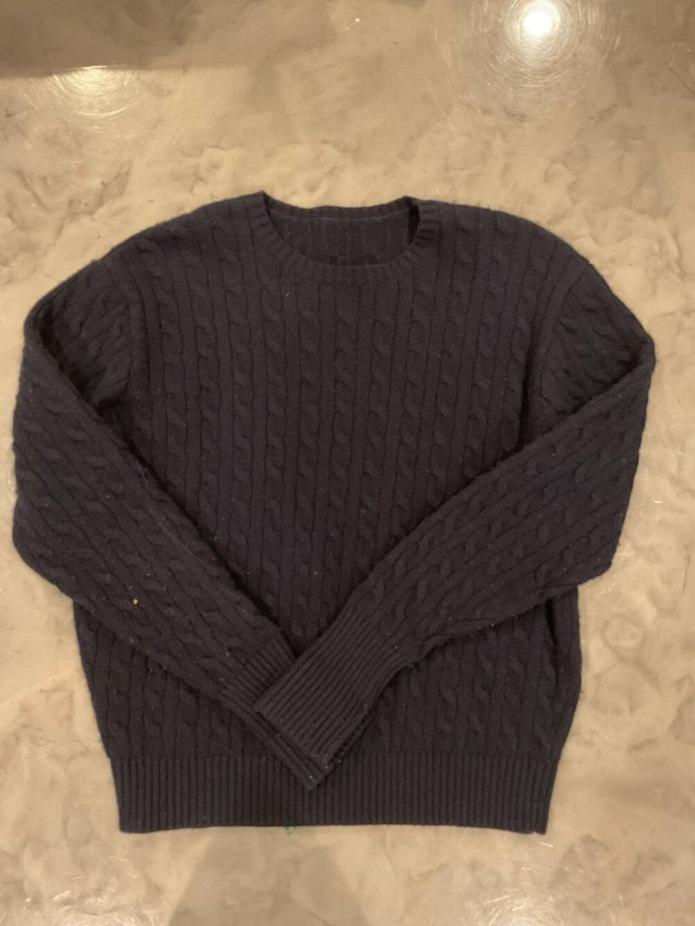 ST. GEORGE Navy Ribbed Knit Sweater Size S